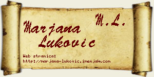 Marjana Luković vizit kartica